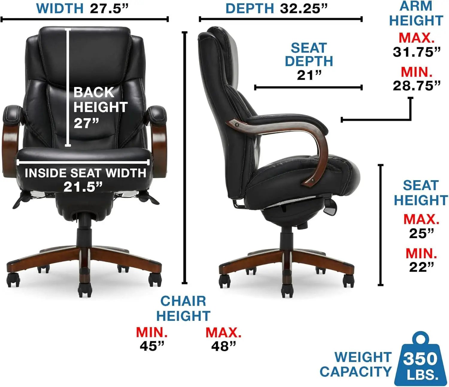 Big And Tall Executive Office Chair Ergonomic High Back from PriceLows™