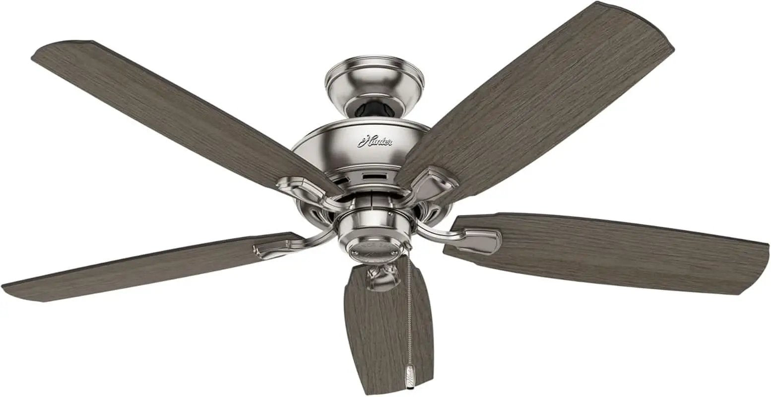 52 Inch Indoor Ceiling Fan With LED Lighting Brushed Nickel from PriceLows™