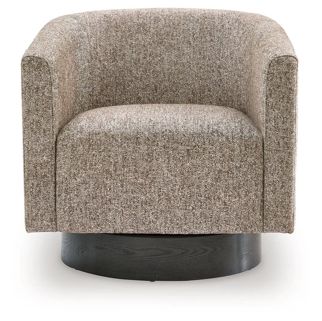 Jorryn Swivel Accent Chair | 29.5 x 29.25 x 29.88 in | Engineered Wood & Oak Veneer | Brown