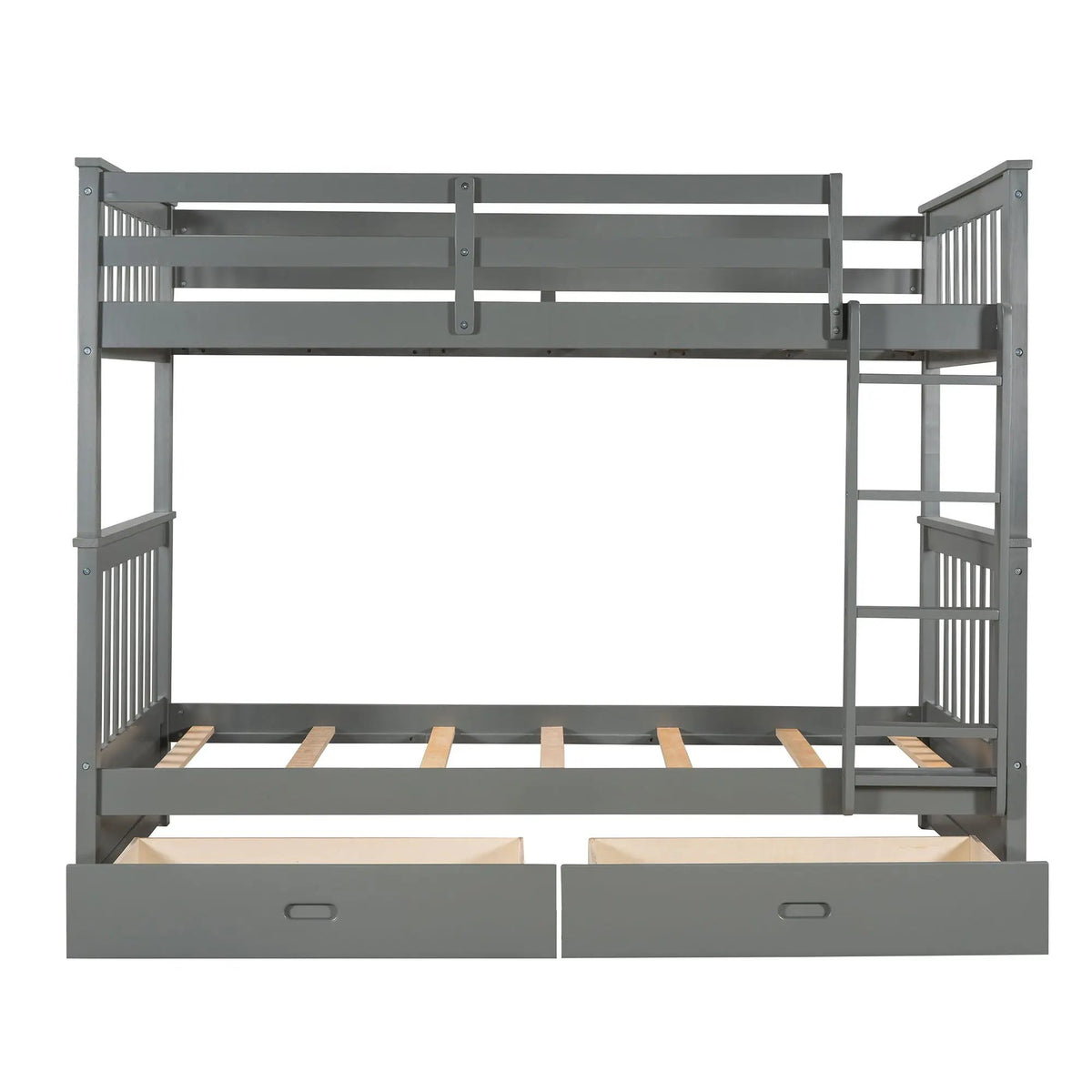 Bunk Bed With Ladders | 2 Storage Drawers | Space-Saving Design | Sleepover Ready
