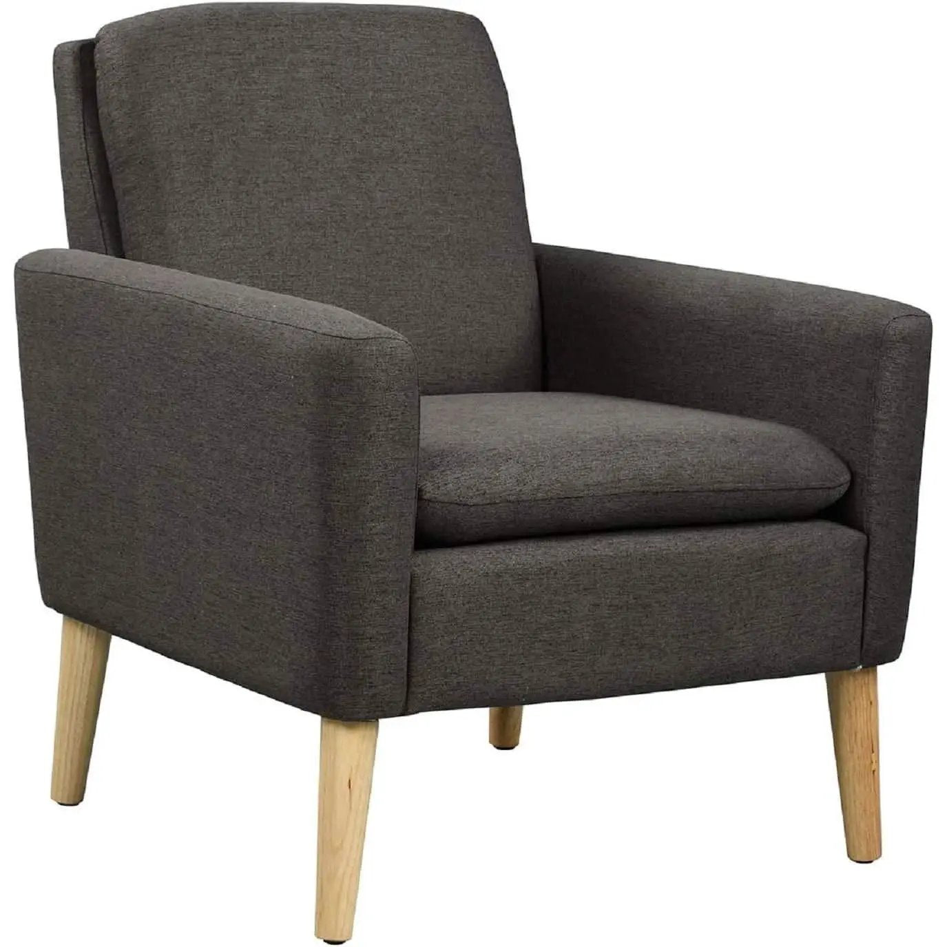 Black Modern Accent Armchair With Ergonomic Deep Seat For Living Room from PriceLows™
