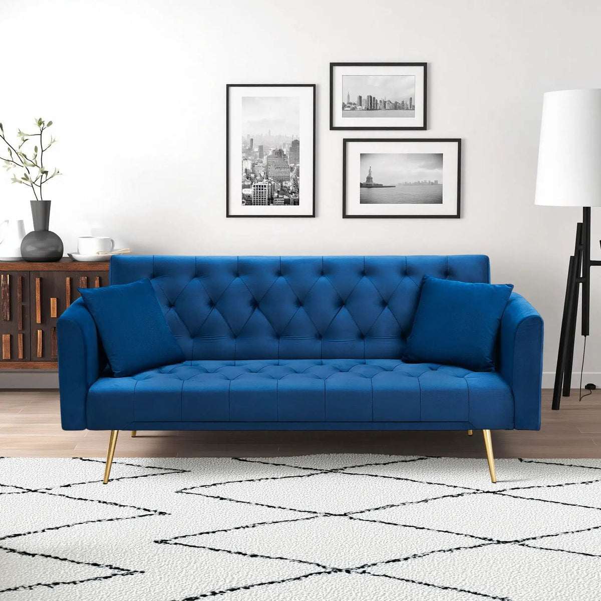 Convertible Folding Sofa Bed | Double Size | Small Space Design | Living Room Futon