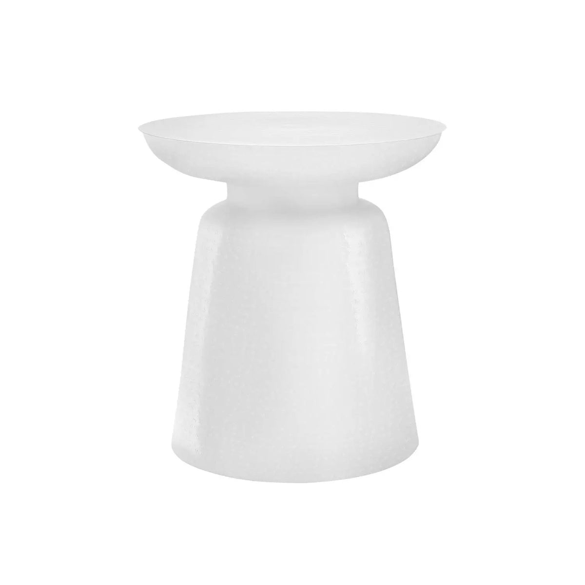 Drum Accent Side Table | Hammered Texture | Elegant Bell Shape | Handcrafted Metal
