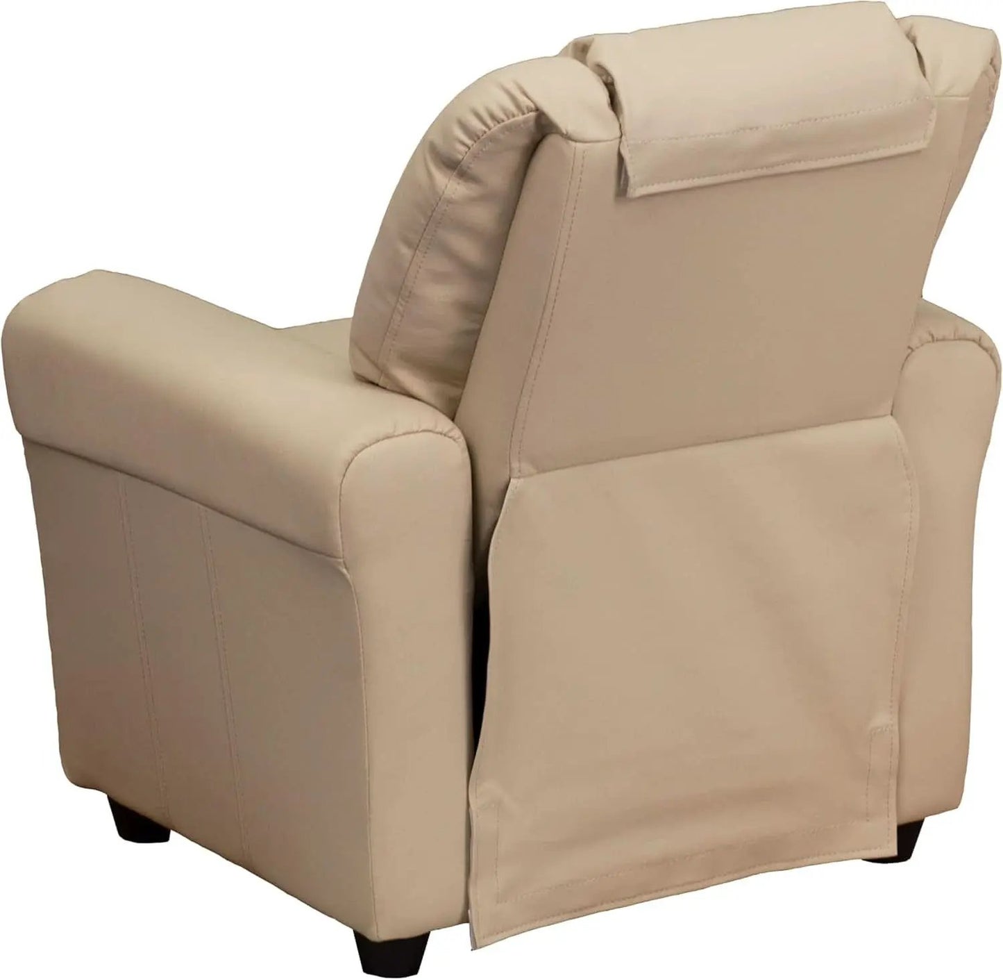 Beige Kids Recliner With Cup Holder For Cozy Seating from PriceLows™