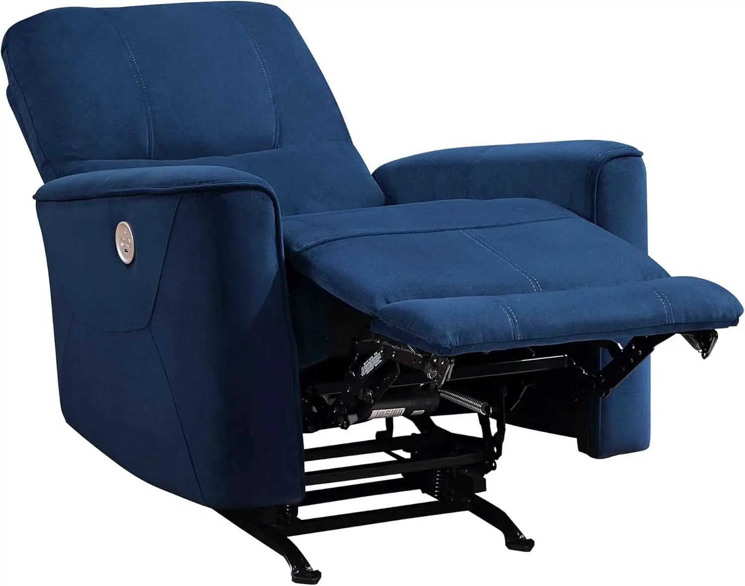Navy Velvet Power Recliner Chair for Living Room Theater from PriceLows™