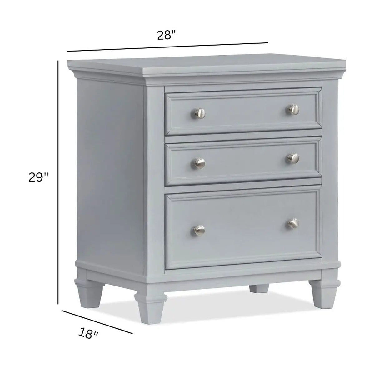 Charleston Drawer Nightstand Nightstands w/ Charging Station | 2 Pieces | Bedroom Furniture | Bedroom