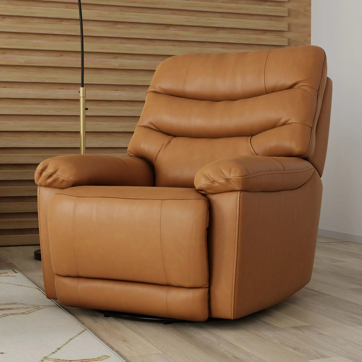 Oslo Antelope Swivel Glider Recliner | Manual Footrest | 360 Degree Swivel Base | No-Sag Suspension