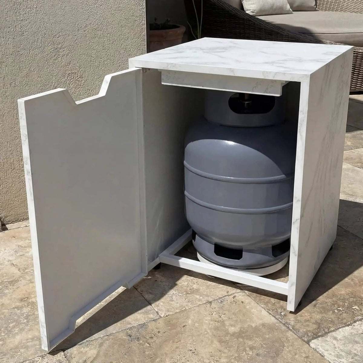 71-Inch Outdoor 60K BTU Fire Pit Table With Wind Guard | 71 Inch | Outdoor Living Use | Outdoor Living