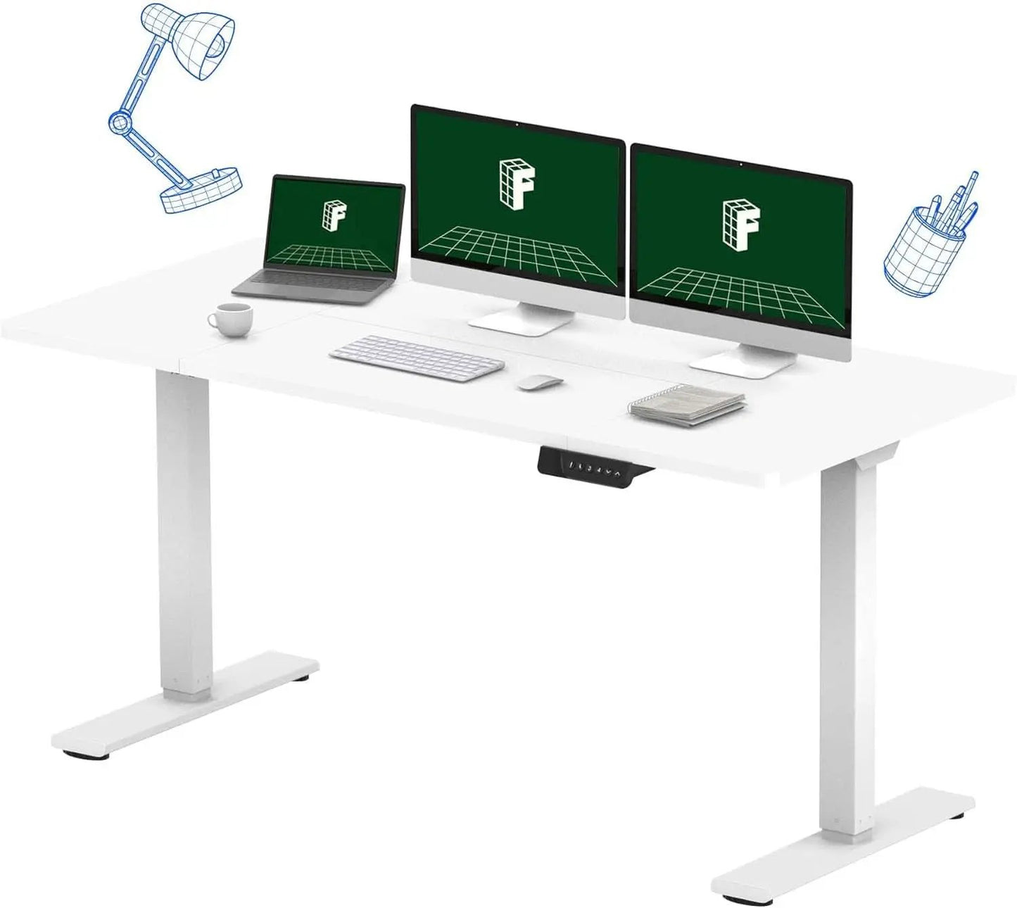71 Inch Dual Motor Standing Desk With Memory Controller from PriceLows™