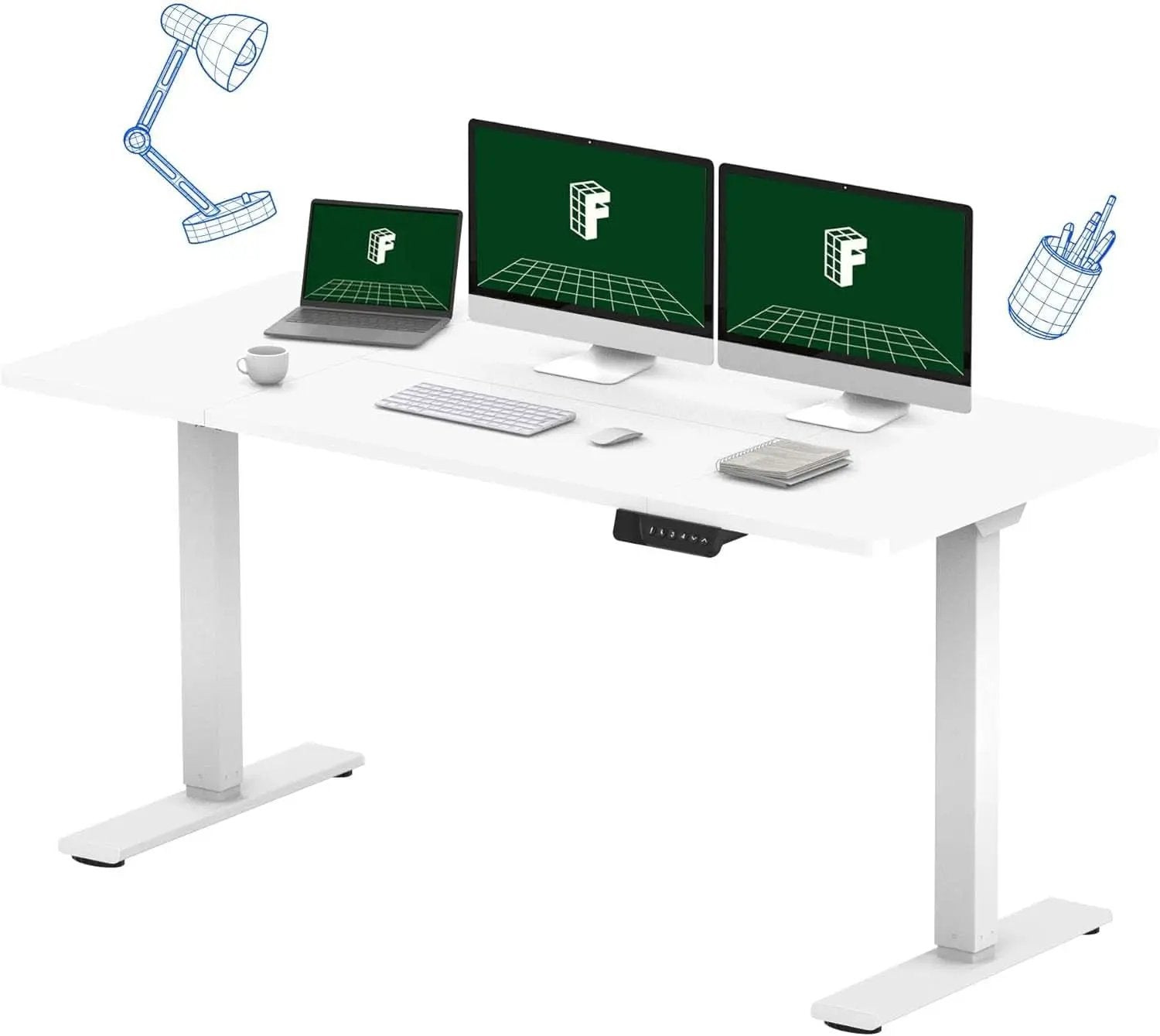 71 Inch Dual Motor Standing Desk With Memory Controller from PriceLows™