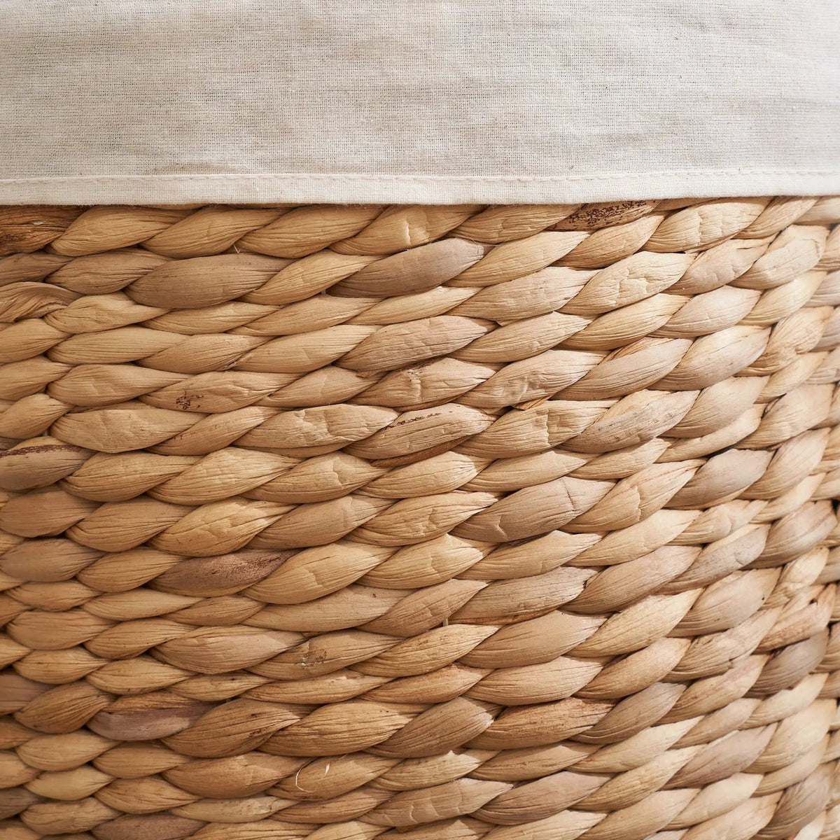 Ludmilla Round Laundry Hamper With Lid | Water Hyacinth Woven Wicker | Tall Storage Basket | 23 Inch Height