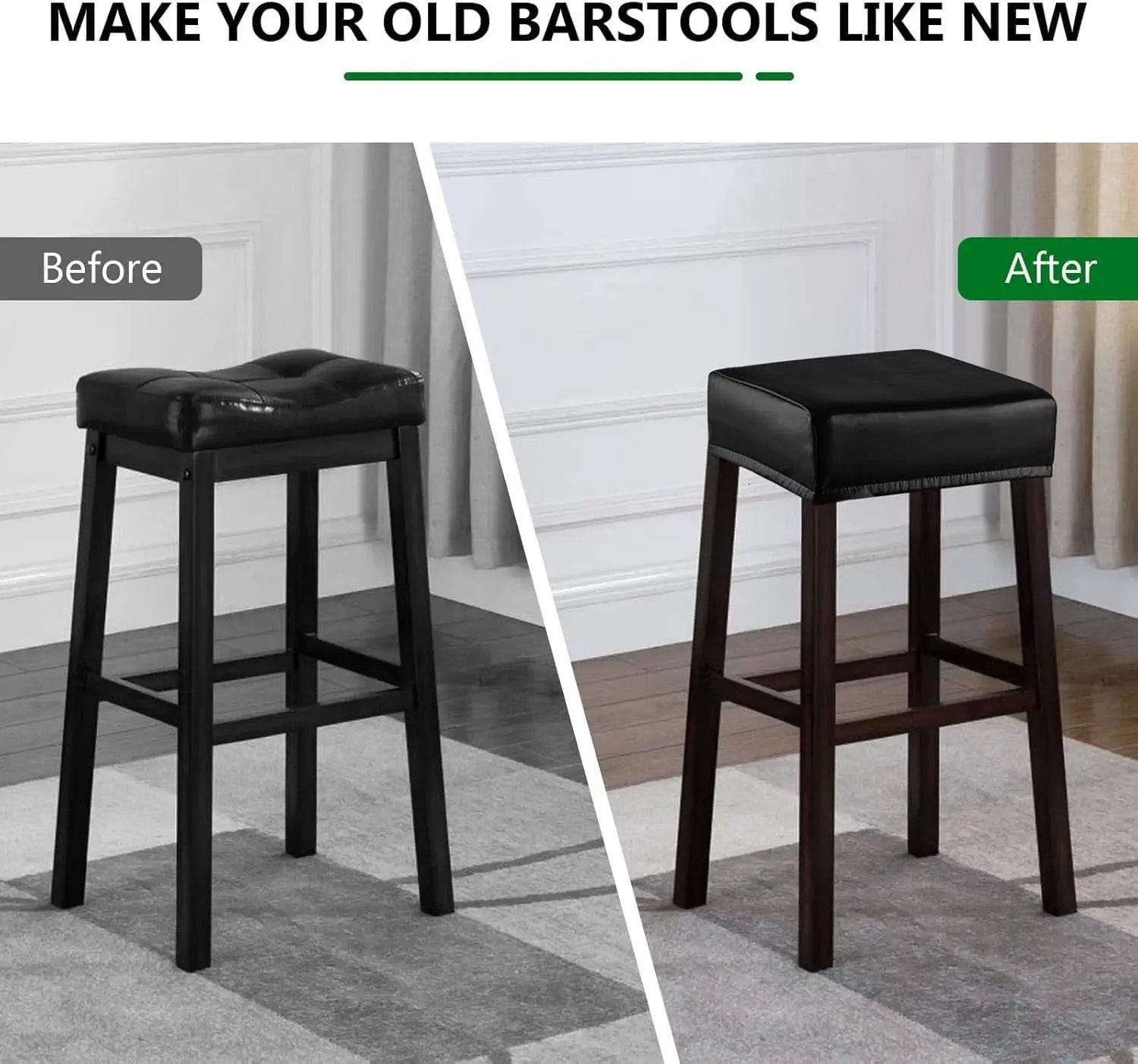 Rectangular Bar Stool Covers 4 Pack Stretch Waterproof from PriceLows™