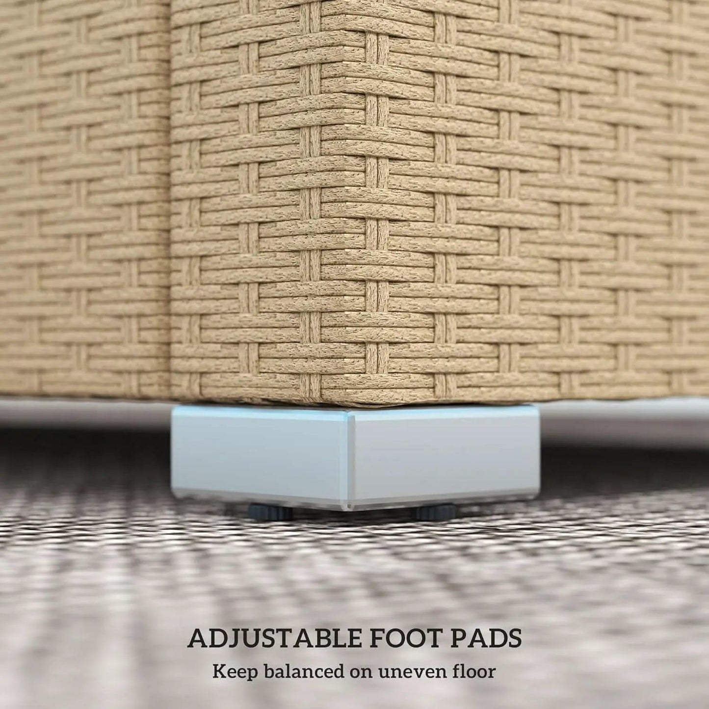 Comfortable All Weather Wicker Patio Sofa with Cushions from PriceLows™