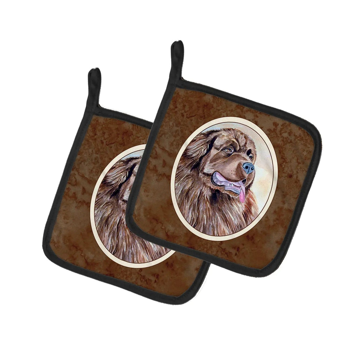 Pot Holder Set of 2 | Heat Resistant Quilted Hot Pads | 7.5 x 7.5 Inch | Newfoundland (Style 3)