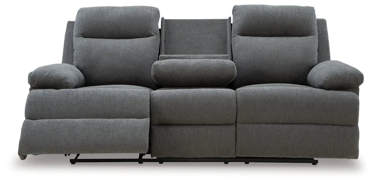 Side-Swipe Reclining Sofa With Drop Down Table | 2 Pieces | Living Room Furniture | Living Room