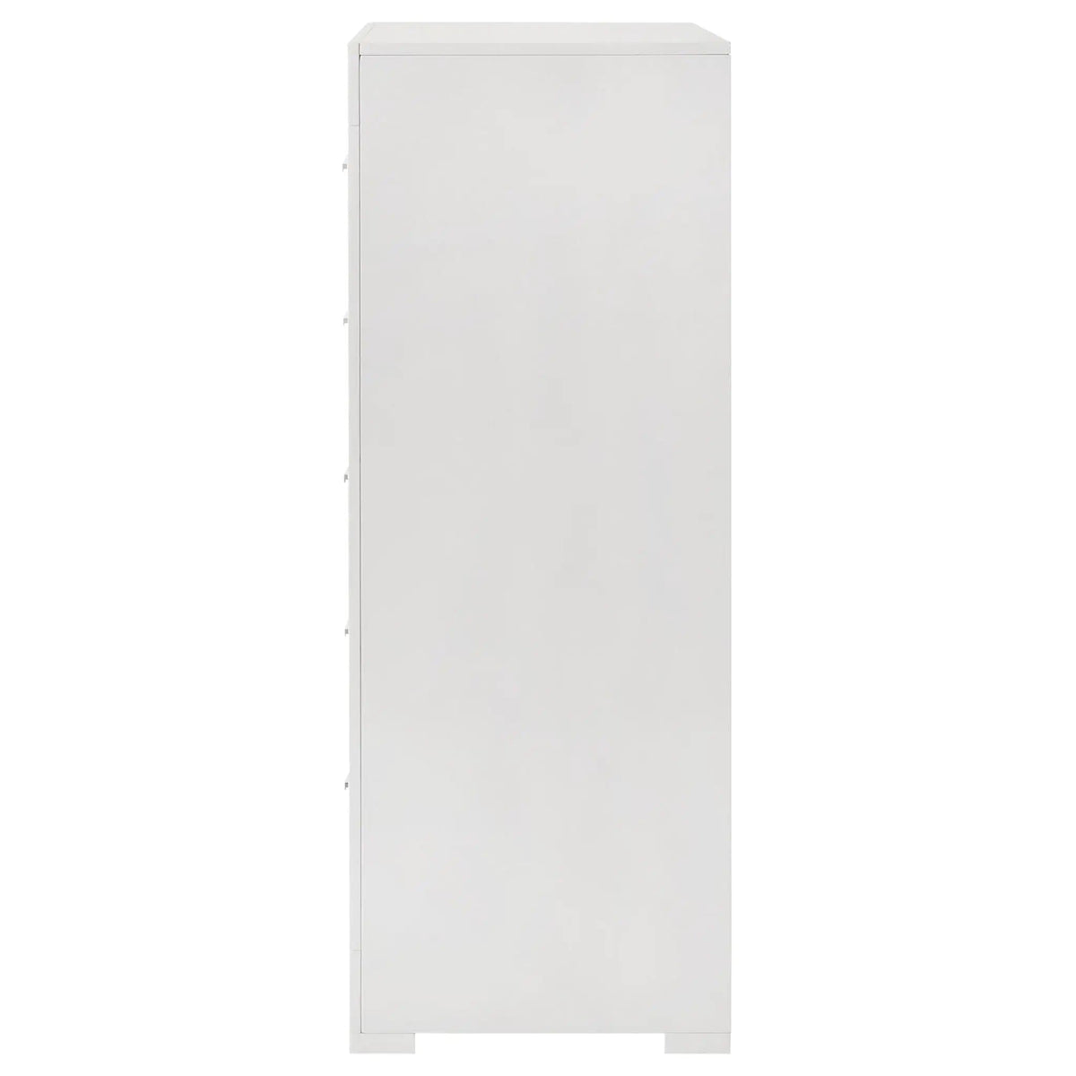 Ives 5-drawer Bedroom Chest of Drawers White High Gloss | 35.5 x 18 x 48.5 in | 5-Drawer | Bedroom