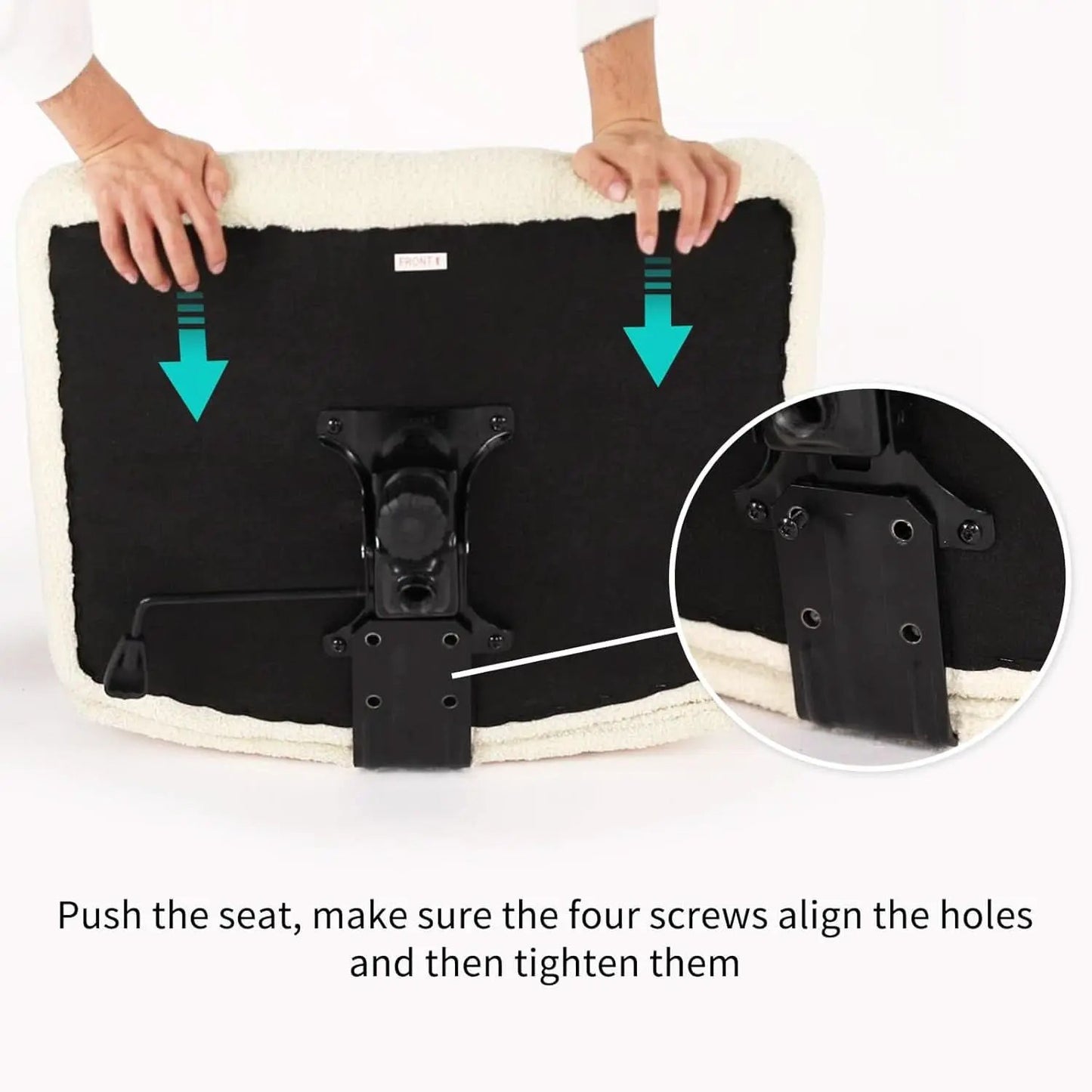 Swivel Faux Fur Armless Desk Chair With Wheels Height Adjustable from PriceLows™