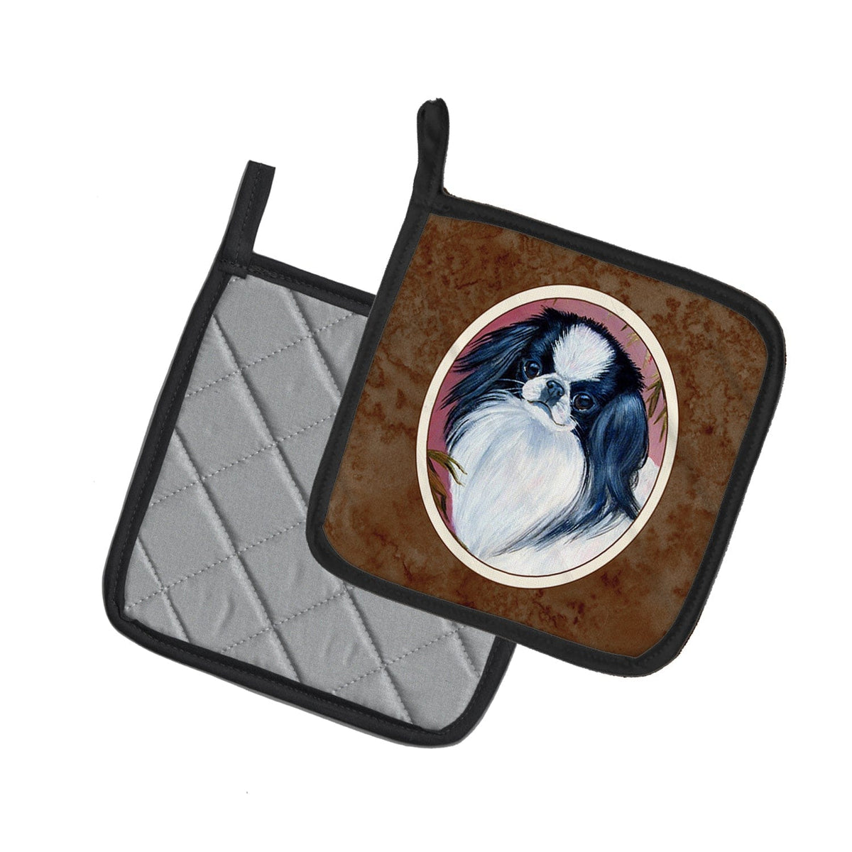 Pot Holder Set of 2 | Heat Resistant Quilted Hot Pads | 7.5 x 7.5 Inch | Japanese Chin (Style 11)