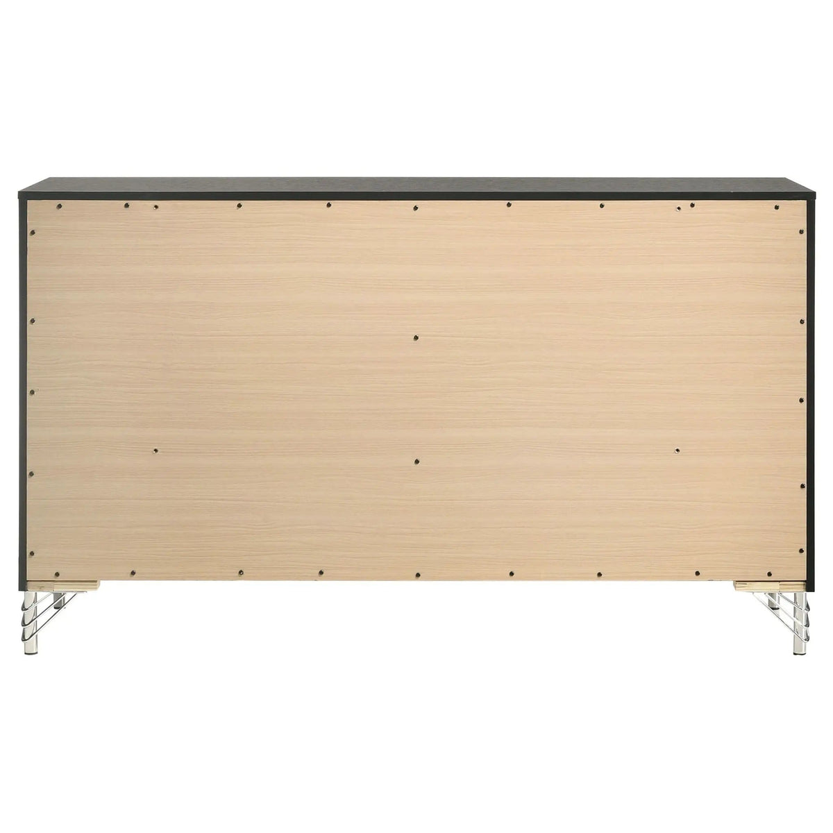 Lucia 6-drawer Dresser Cabinet | 58.5 x 17.25 x 33.75 in | Metal | Black