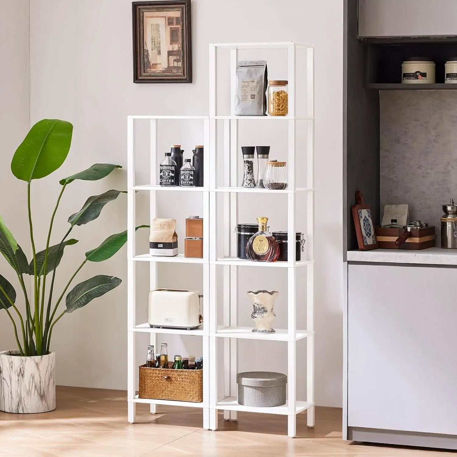 66 Inch Tall Bookshelf 6 Tier Slim Storage Display from PriceLows™
