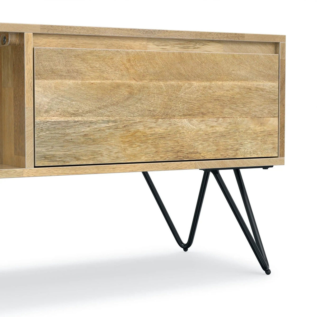 Hunter Handcrafted TV Media Stand | 68 x 15 x 20 in | Iron & Metal | Natural