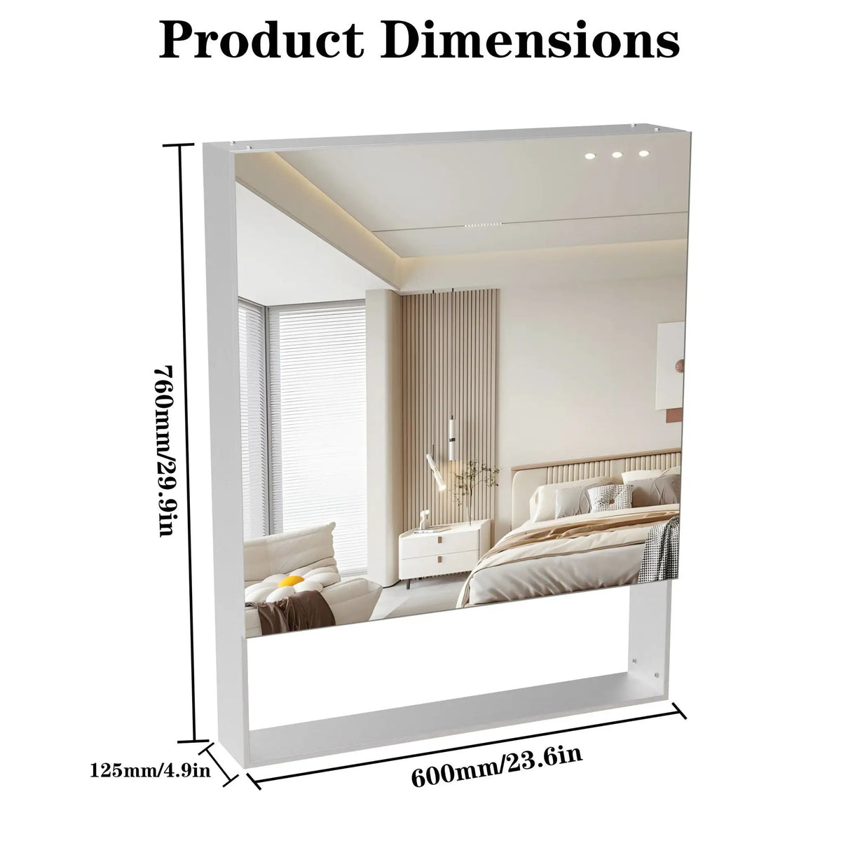 Aluminum Medicine Cabinet With Mirror | Concealed Storage | Rust-Resistant | Formaldehyde-Free