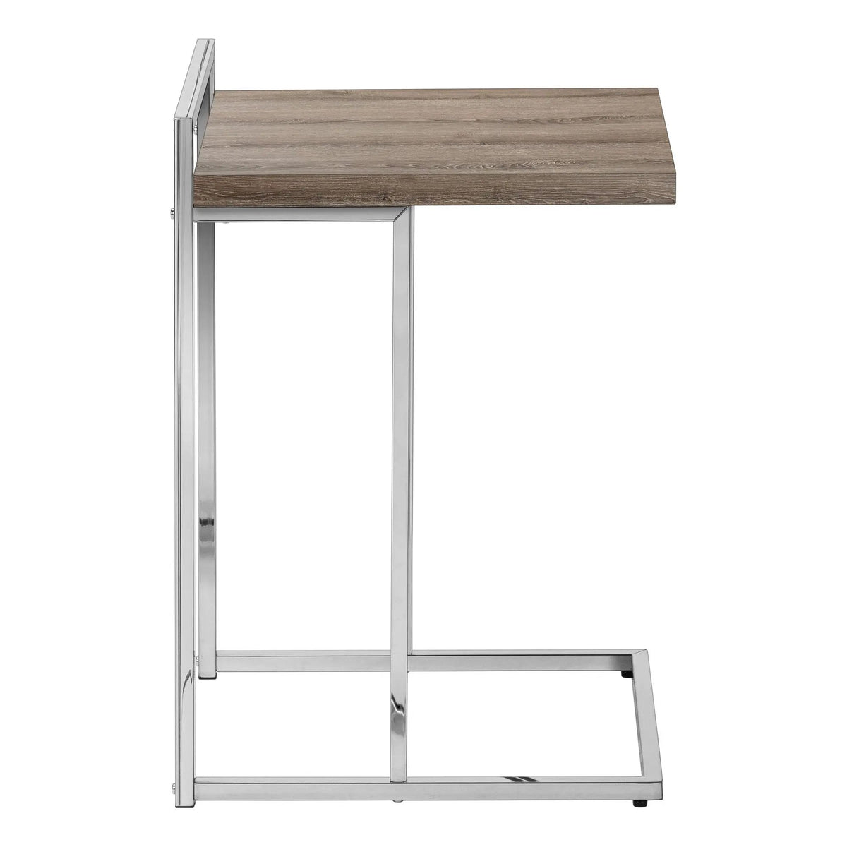 C-Shaped Accent Table | Sturdy Metal Base | Thick Rectangular Top | Portable And Lightweight