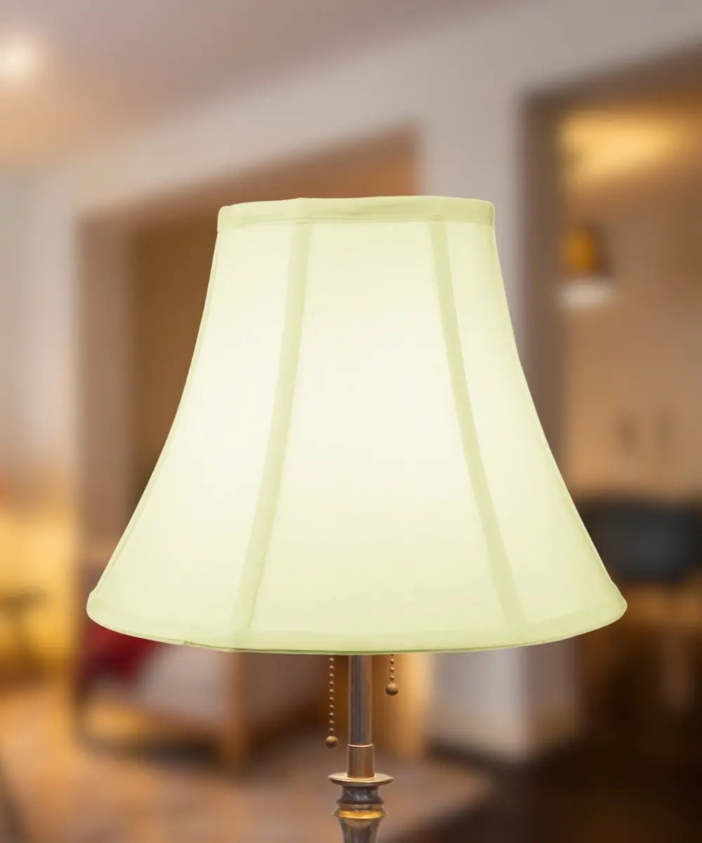 Bell Lampshade | Shantung Fabric | 12X10 Inches | Eggshell Shape