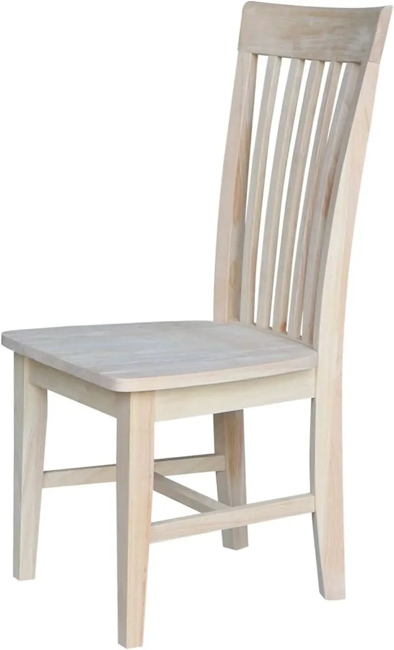 Set Of 2 Tall Mission Dining Chairs Unfinished Parawood from PriceLows™