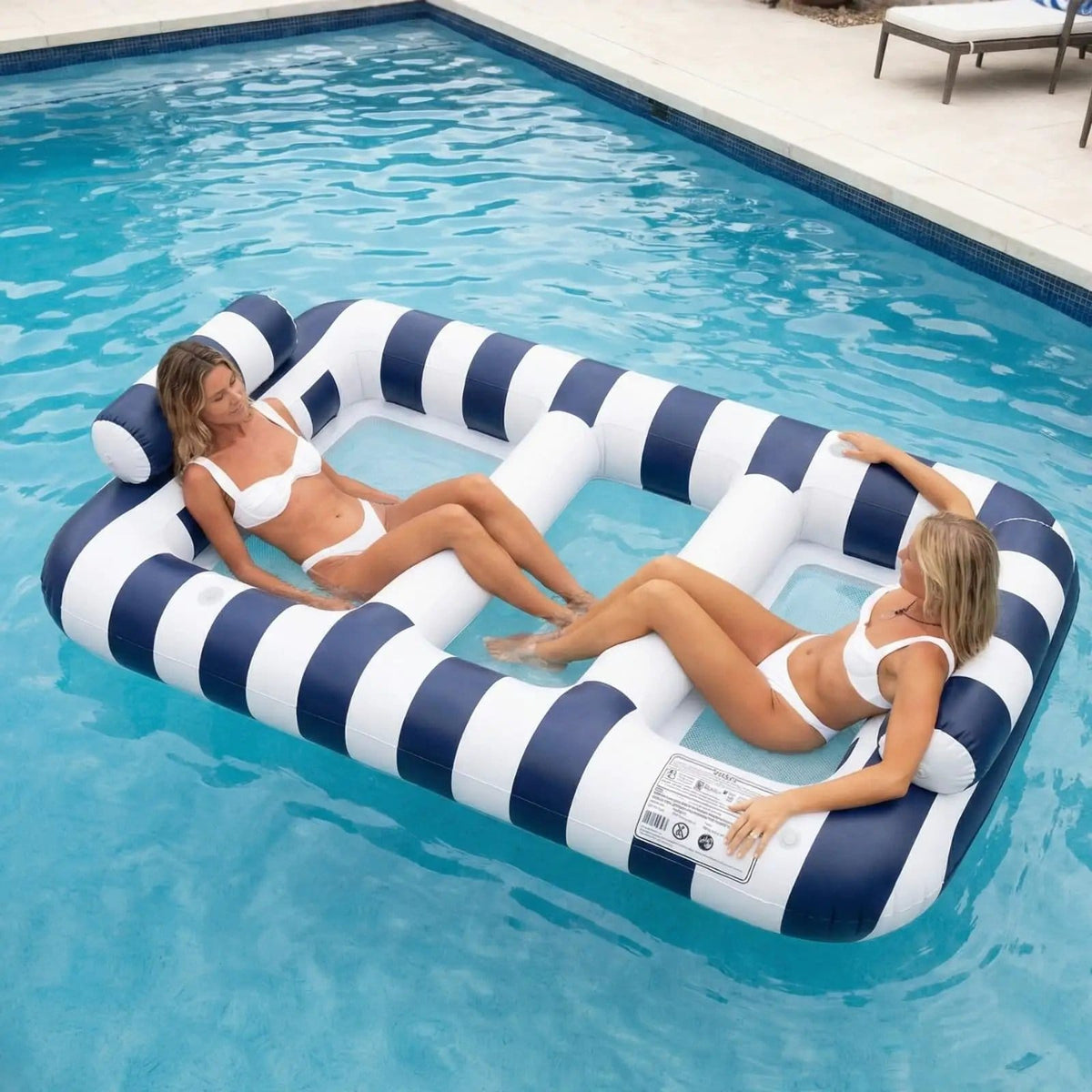 Navy Blue Twin Hammock Pool Float | Pool Lounger | Home Decor | Gift Ready