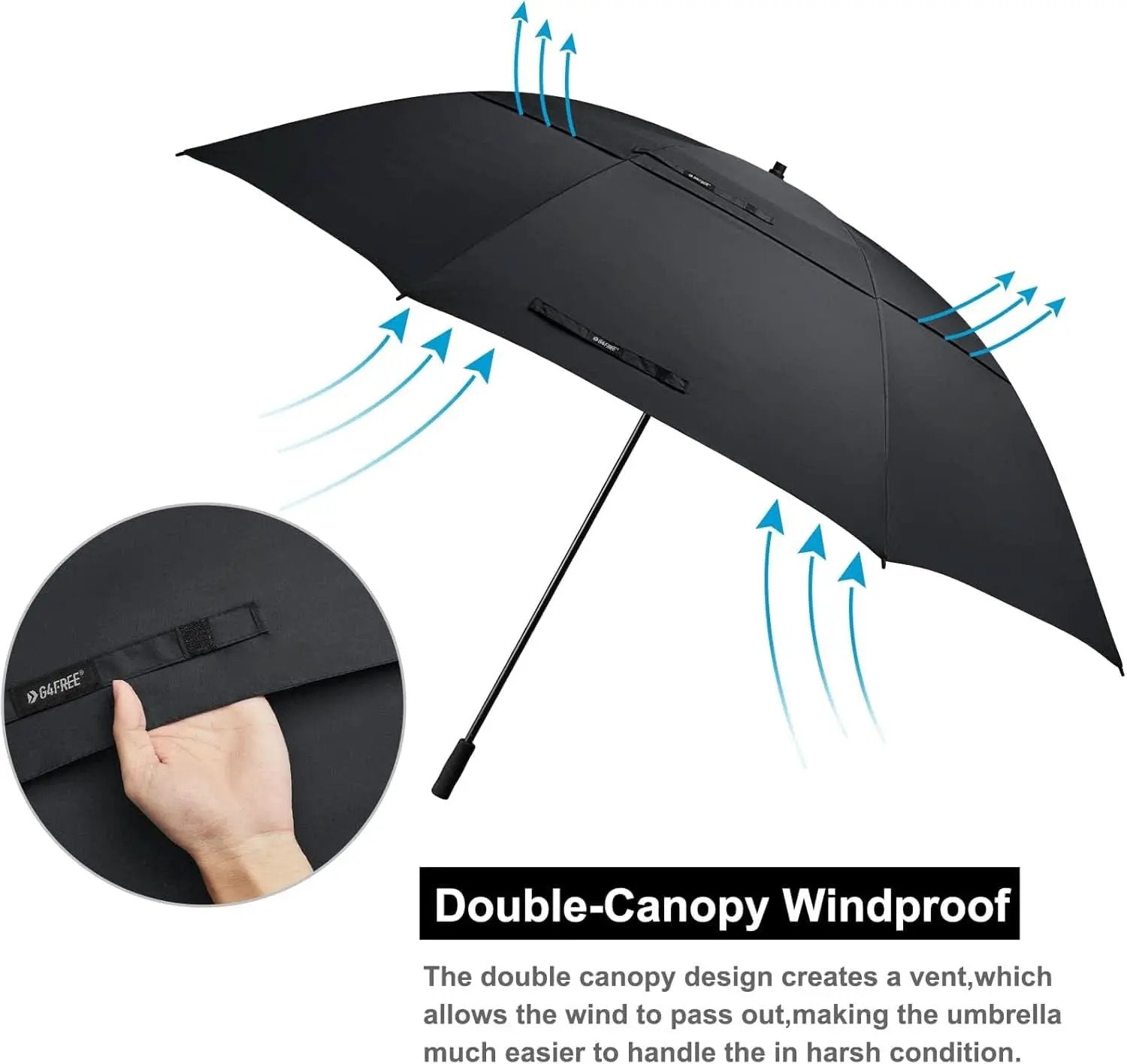 80 Inch Windproof Golf Umbrella For Family Outdoor Use from PriceLows™