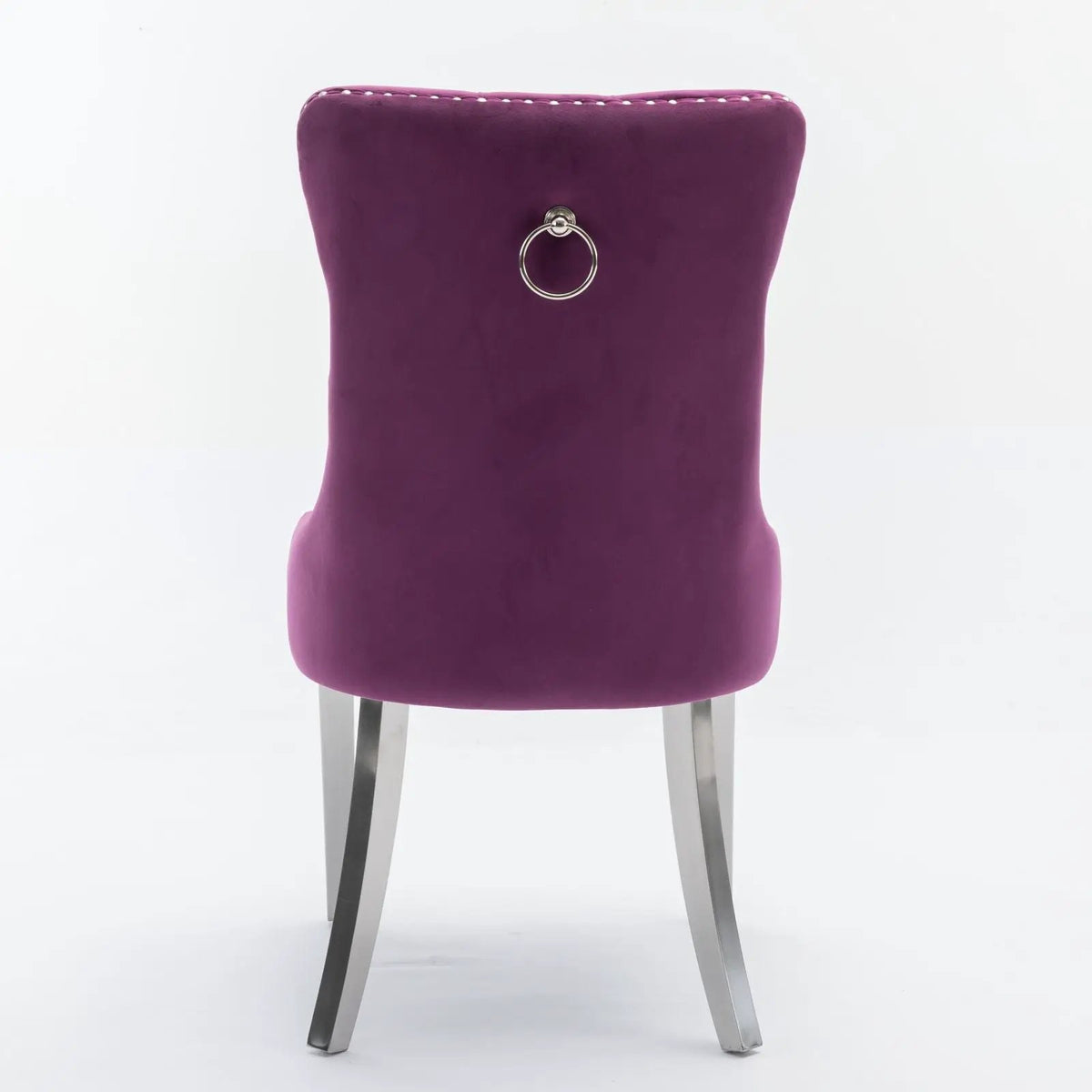 Dining Chair | Tufted Upholstery | Stainless Steel Legs | Set Of 2