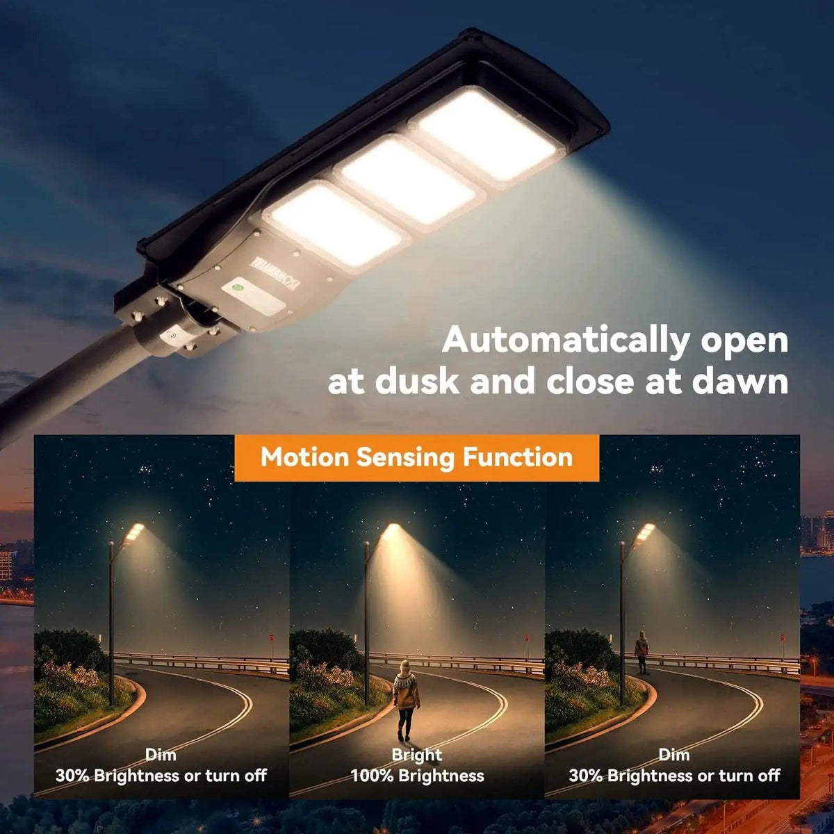 Solar Street Light | 120W LED | IP65 Rated | Warm White Variant