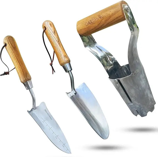Garden Tool Set | 3pc Stainless Steel | Heavy Duty Ergonomic Grip