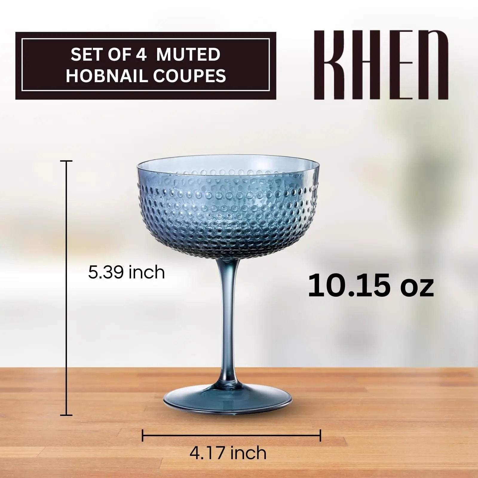 Hobnail Coupes, Cocktail Glass | Set of 4 | Muted Colors from PriceLows™