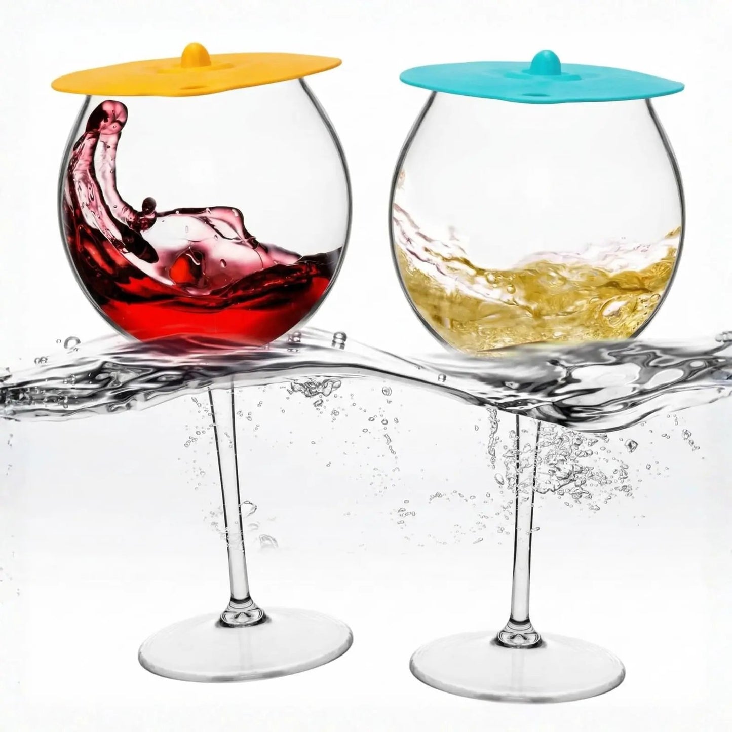 Floating Wine Glasses for Pool with Lids (Set of 2) – 21oz from PriceLows™