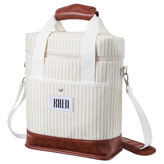 2 Bottle Wine Carrier Tote, Insulated Leakproof Cooler Bag | Leather | Wine Carrier Bag | Entertaining