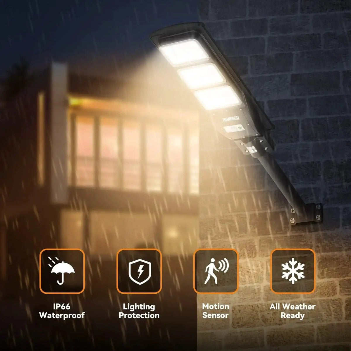 Solar Street Light | 120W LED | IP65 Rated | Warm White Variant