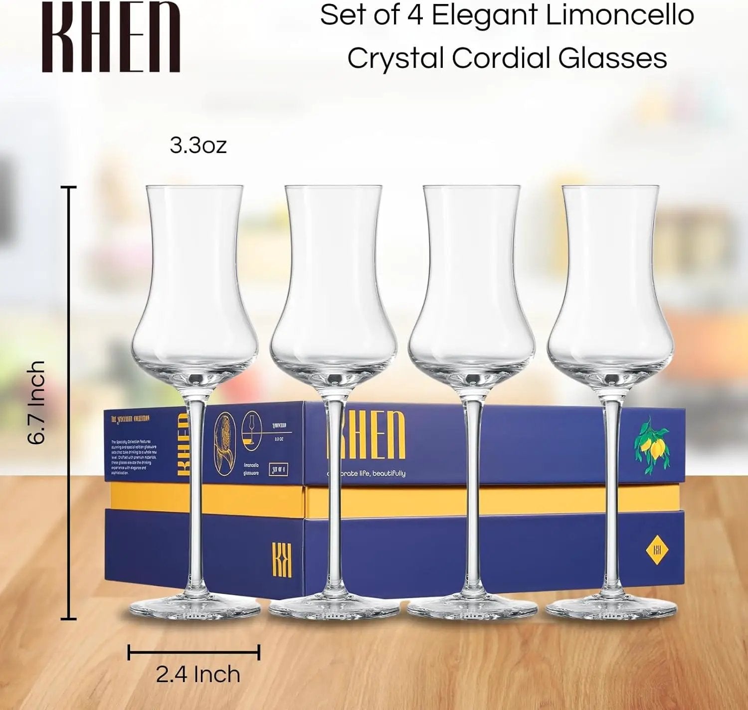Specialty Limoncello Cocktail Glassware, Set of 4 from PriceLows™