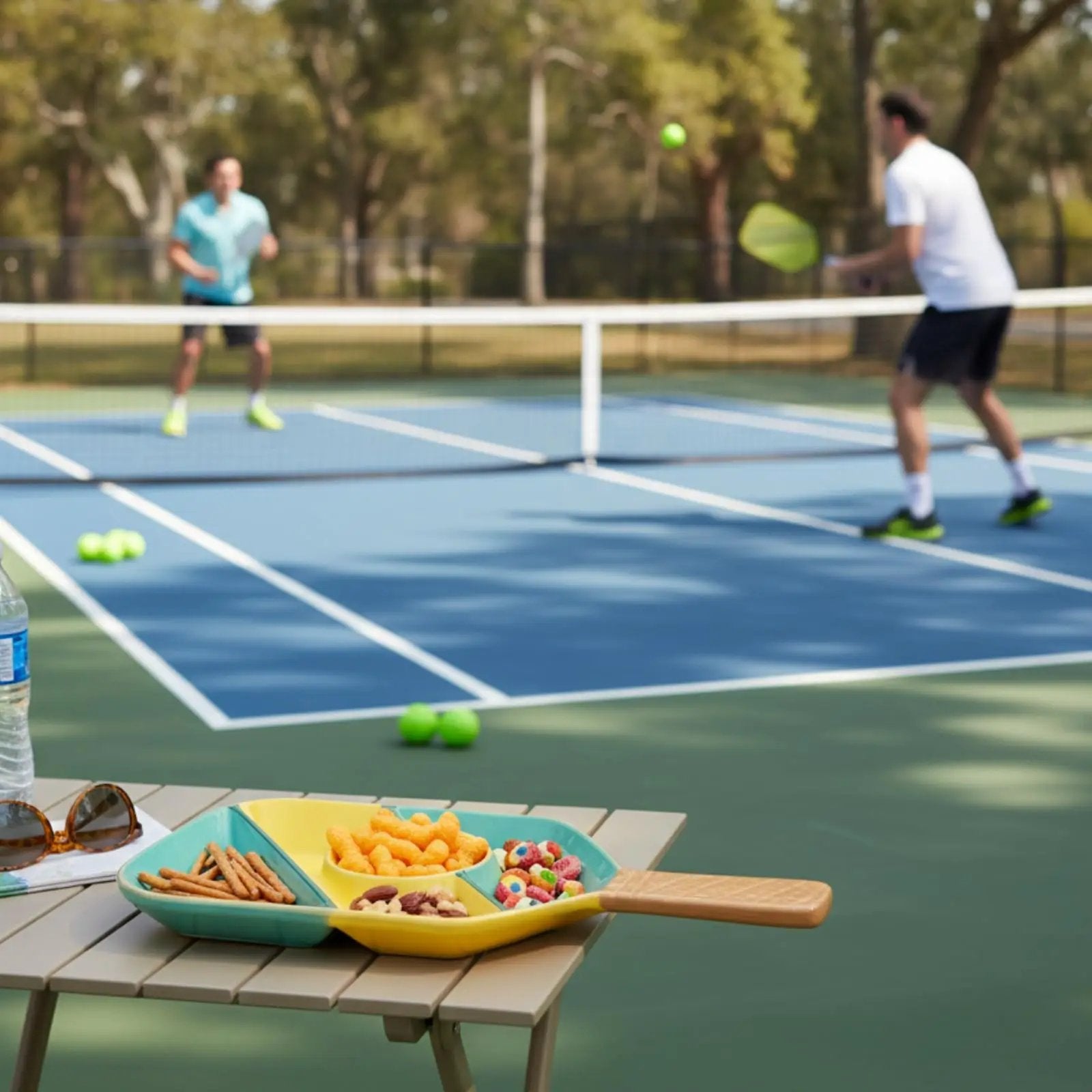 Khen Ceramic Pickleball Dish | Paddle Shaped Serving Tray Platter Decorative Tableware from PriceLows™