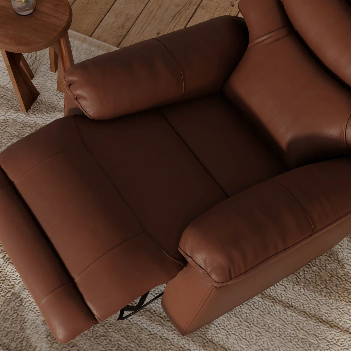 Oslo Antelope Swivel Glider Recliner | Manual Footrest | 360 Degree Swivel Base | No-Sag Suspension