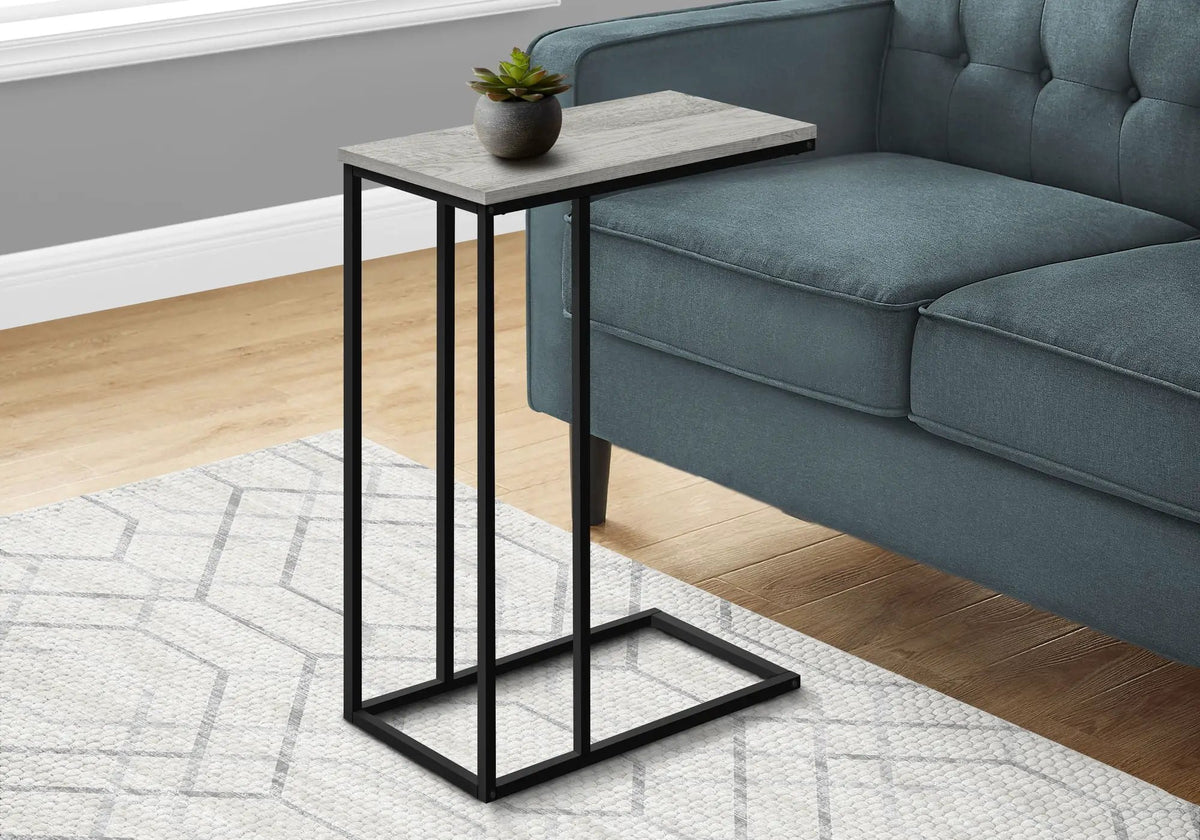 C-Shaped End Table | Space-Saving Design | Sleek Surface | Contemporary Style