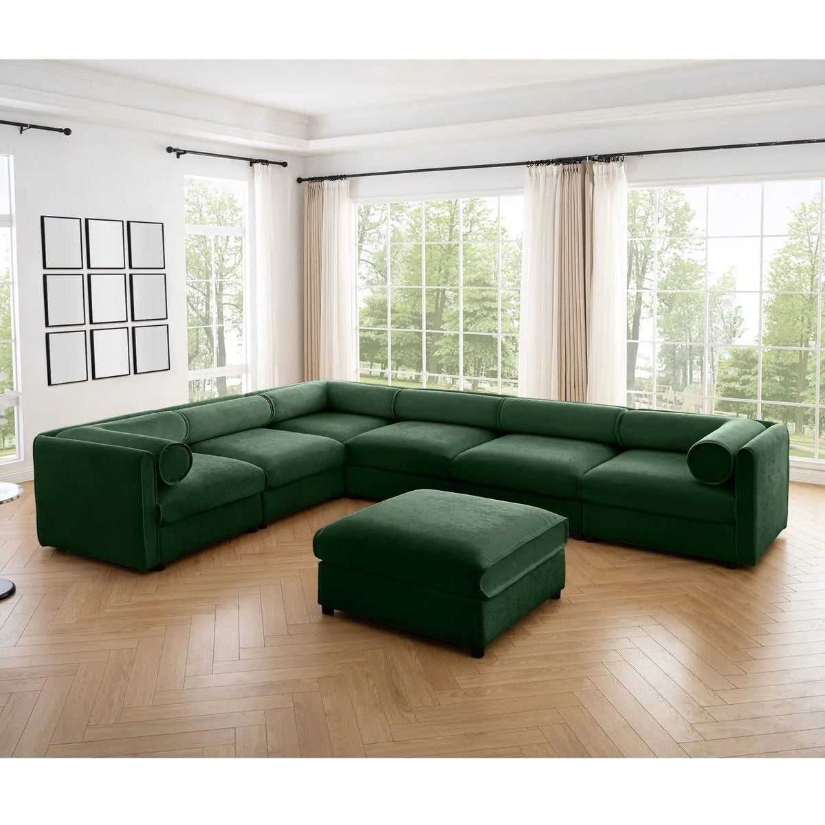 Contemporary Elegant Sofa With Storage And Ottoman 2 Piece Living Room Set | 2 Piece Living Room Set | Living Room Furniture | Living Room