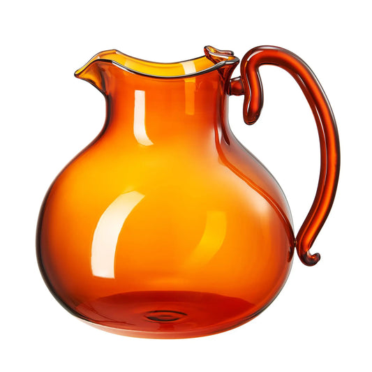 talian Design Amber Glass Jug Mouth-Blown Venetian Pitcher 750ml Handmade Murano from PriceLows™