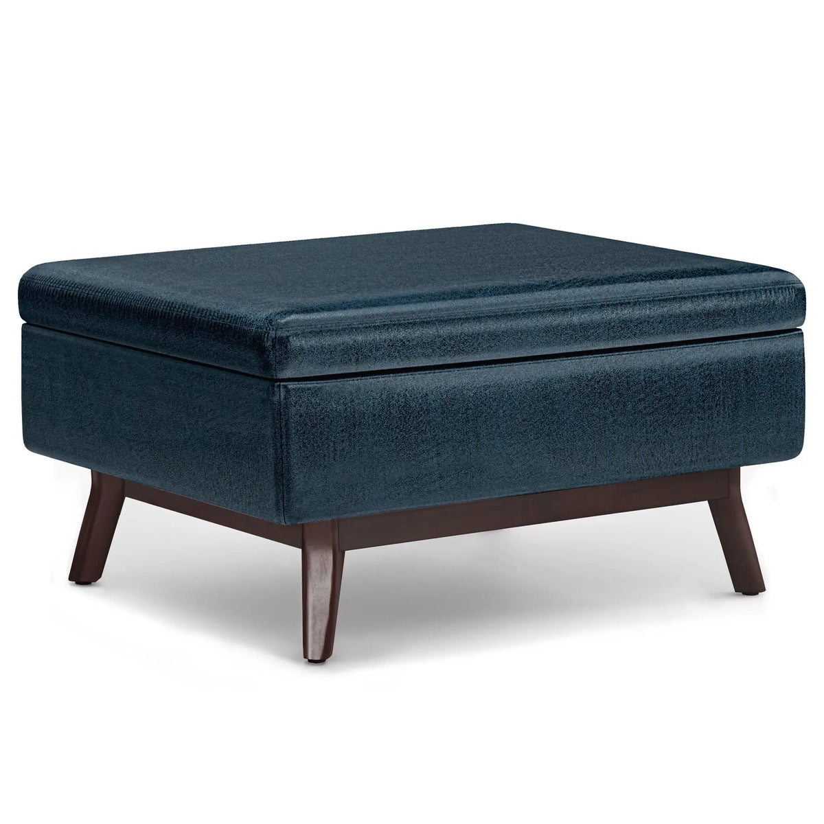 Storage Ottoman | Rectangular Design | Solid Wood Frame | Lift Top