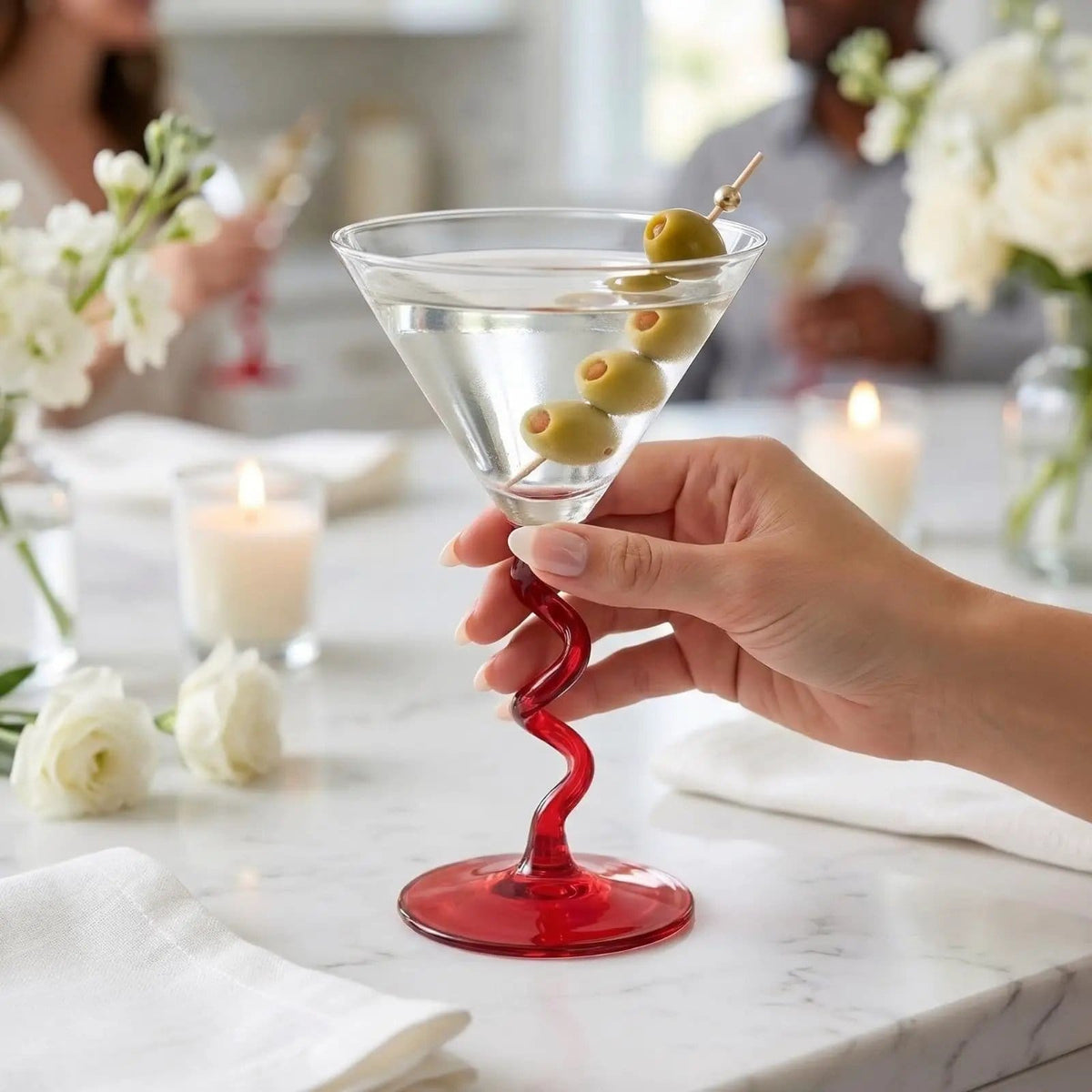 Spiral Stem Martini Glasses | Cocktail Glass | Entertaining | Gift Ready