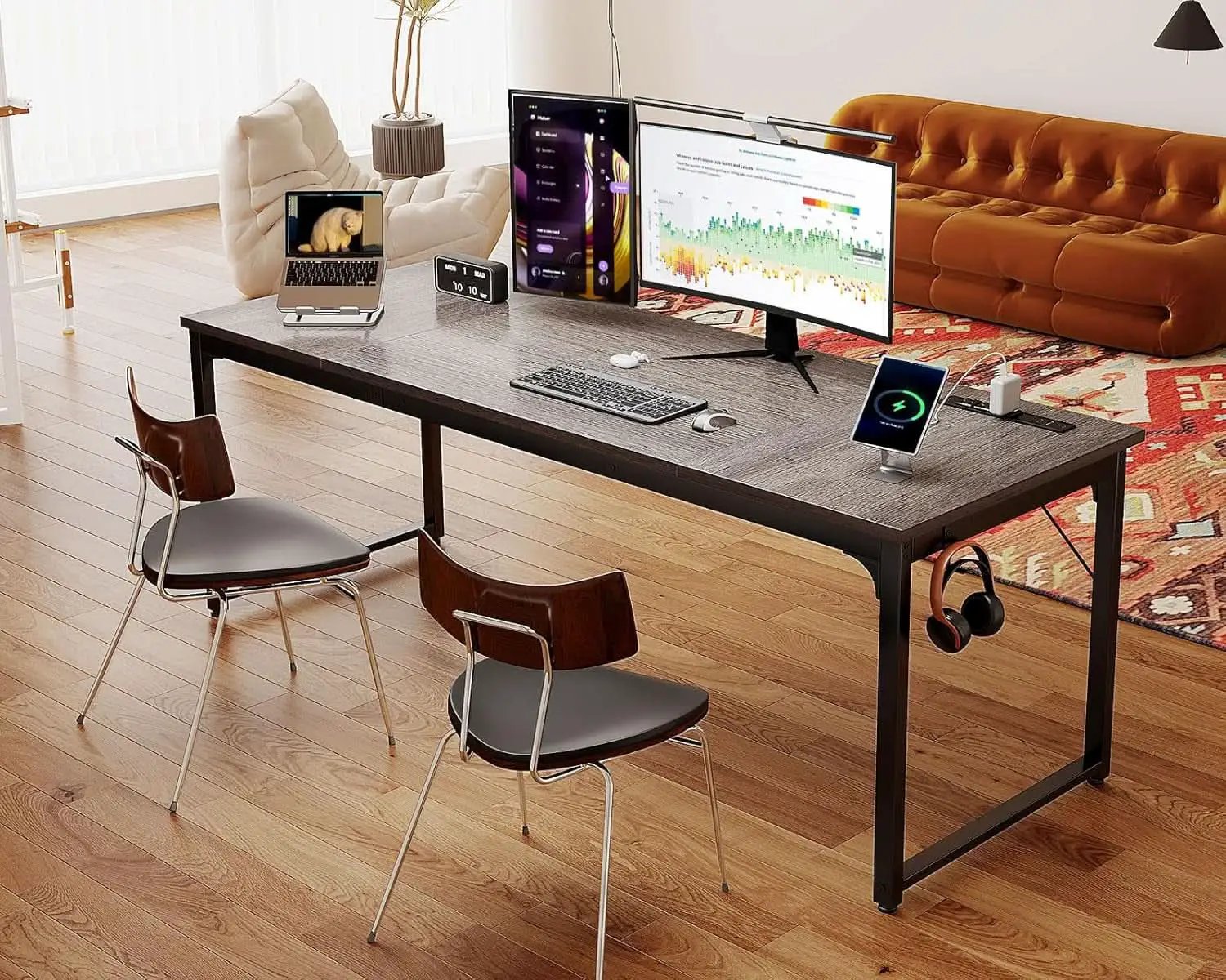 71 Inch Computer Desk With USB Ports For Home Office from PriceLows™