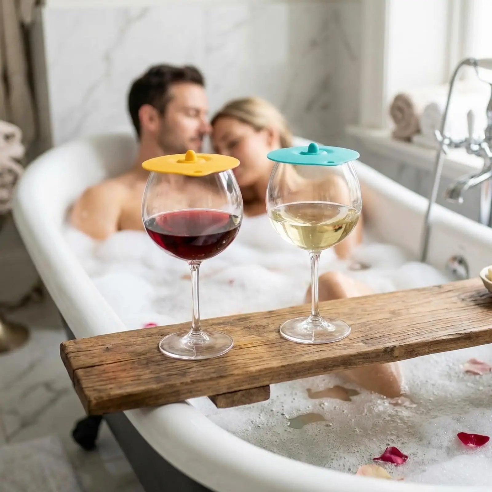 Floating Wine Glasses for Pool with Lids (Set of 2) – 21oz from PriceLows™
