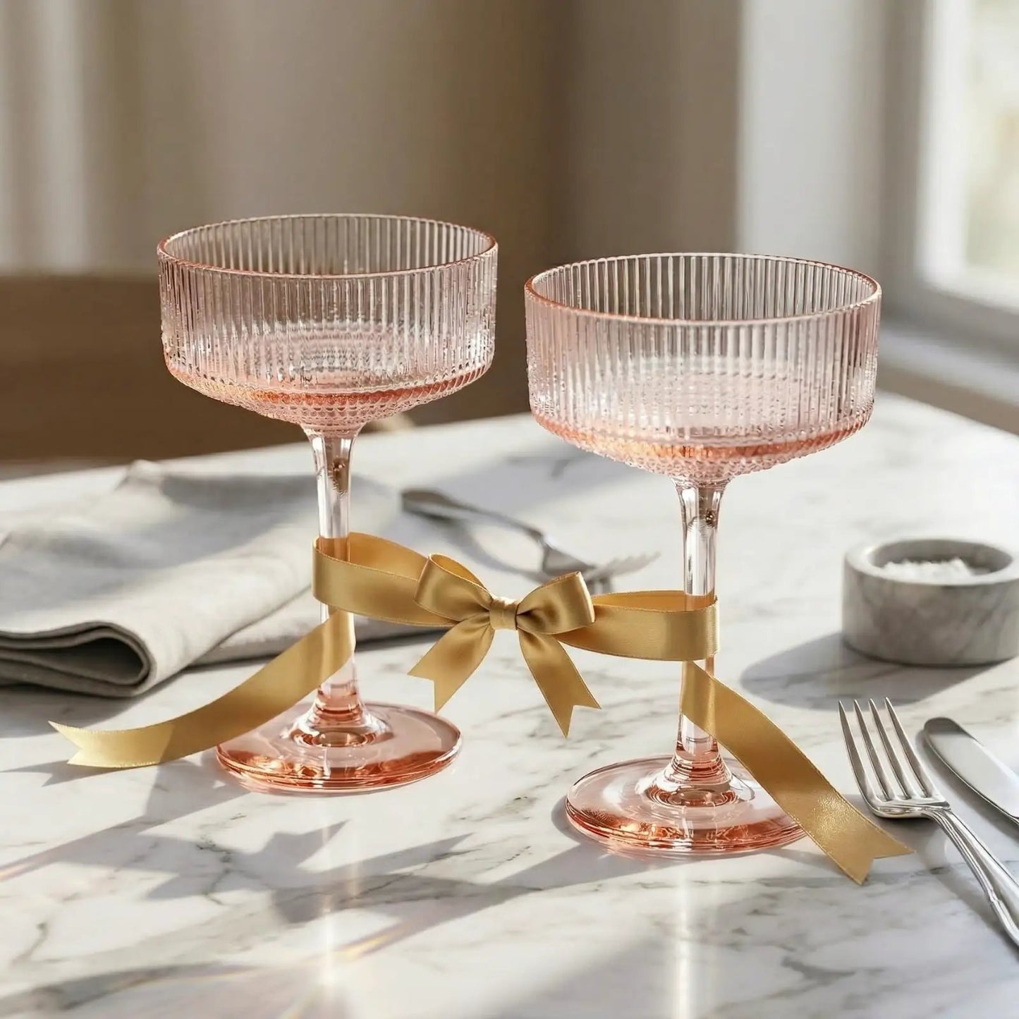 Madrid Acrylic Champagne Coupe Cocktail Glassware, Set of 2 from PriceLows™