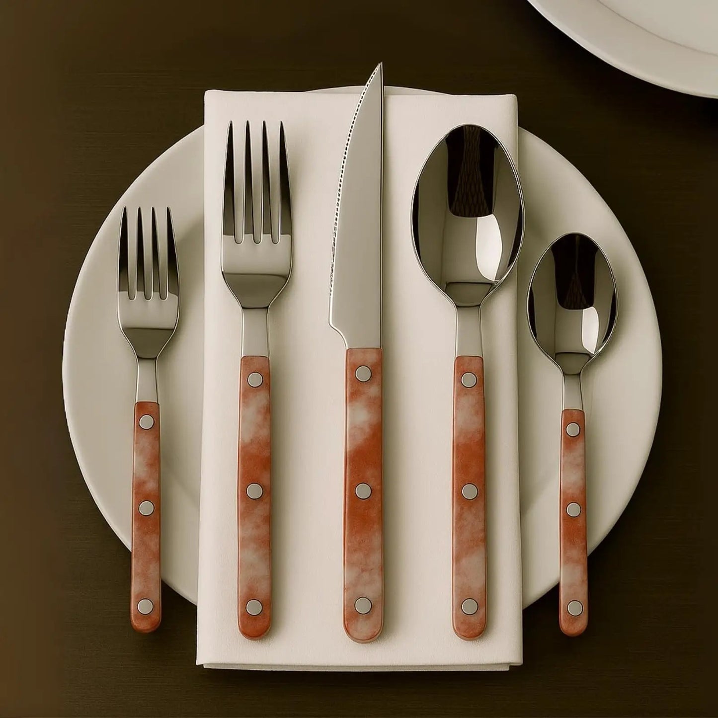 Khen 20-Piece Cutlery Set with Dinner Knives, Forks, Spoons, Salad Forks & Teaspoons from PriceLows™